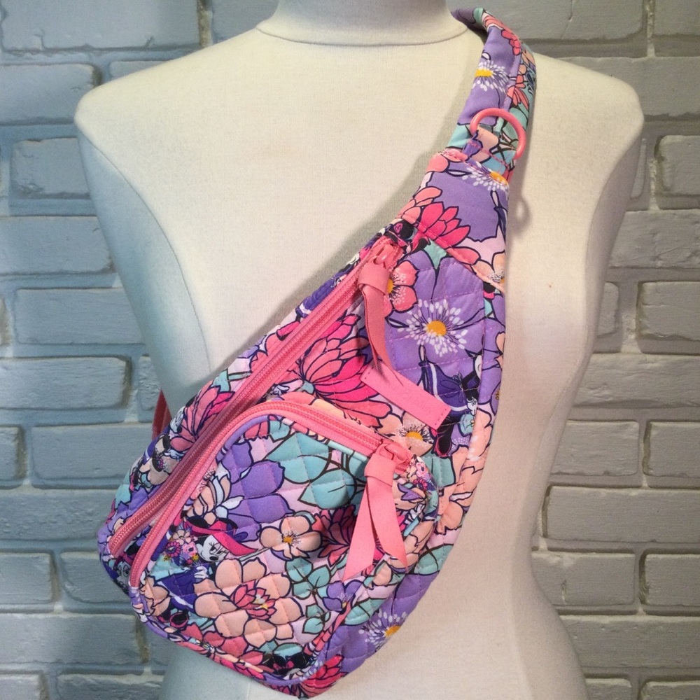 Vera Bradley Disney Minnie's Garden Party Sling bag Pink